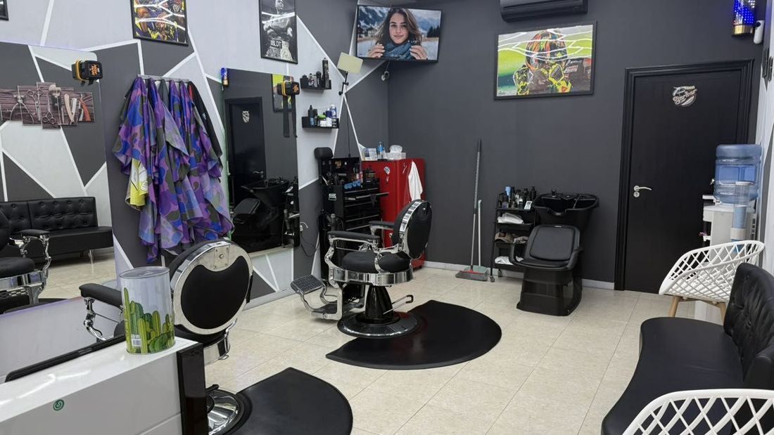 Zona de trabajo de la barbería