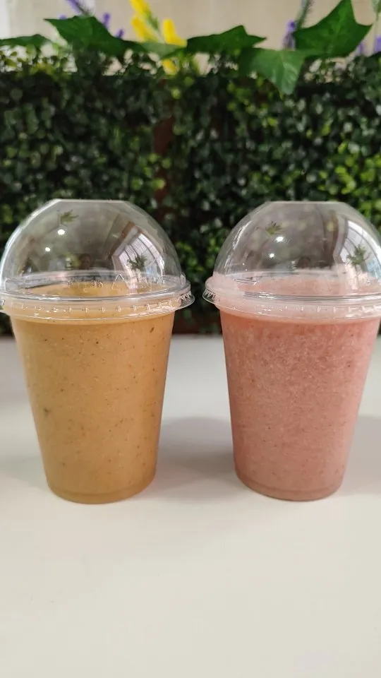 Smoothies de fresa y calabaza