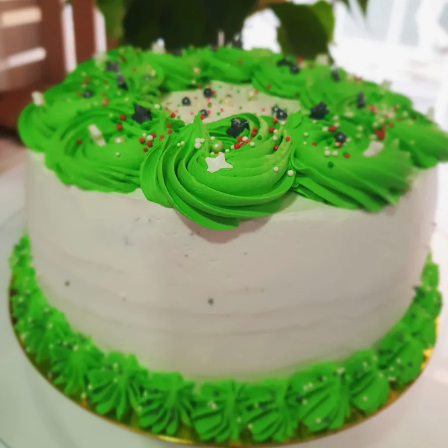 Tarta de cumpleaños verde
