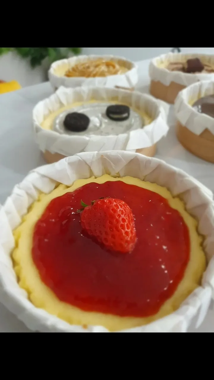 Mini cheesecake de fresa