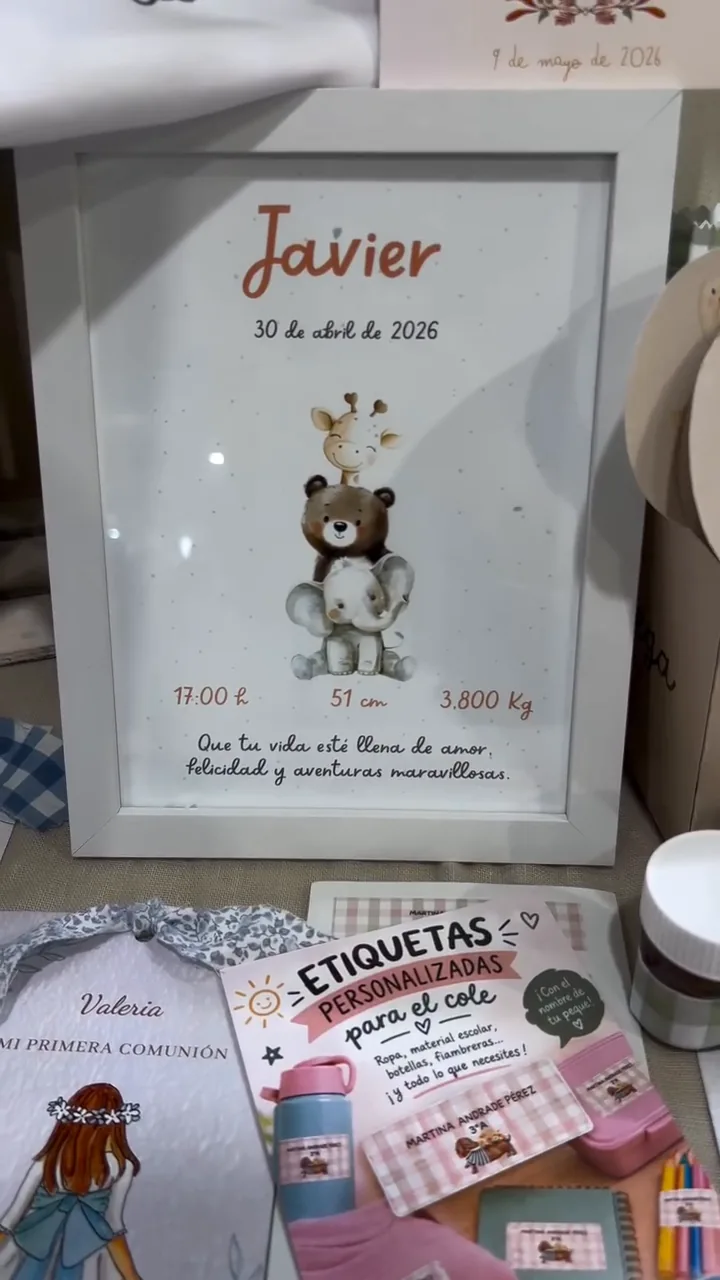 Lámina de nacimiento personalizada